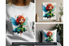 Cute Halloween Fairy Clipart Png for sublimation Product Image 4