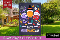 Halloween Garden Flag Sublimation - Fall Welcome Sign PNG Product Image 1