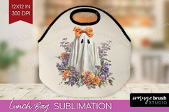 Cute Ghost Lunch Bag - Spooky Halloween Lunch Bug PNG Product Image 1