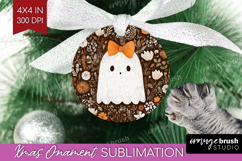 Cute Ghost Ornament PNG - Spooky Halloween PNG Sublimation Product Image 1