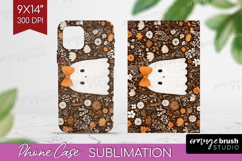 Cute Ghost Phone Case PNG - Spooky Halloween Case PNG Product Image 1