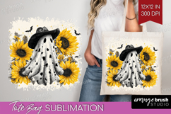 Cute Ghost Tote Bag - Spooky Halloween Tote Bag PNG Product Image 1