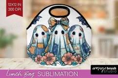 Cute Ghost Lunch Bag - Spooky Halloween Lunch Bug PNG Product Image 1