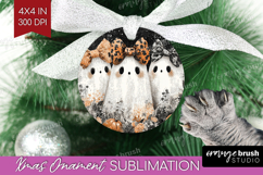 Cute Ghost Ornament PNG - Spooky Halloween PNG Sublimation Product Image 1