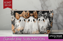 Cute Ghost Cosmetic Bag - Spooky Halloween Makeup Bag PNG Product Image 1