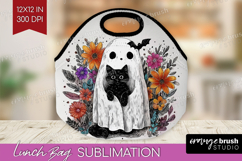 Cute Ghost Lunch Bag - Spooky Halloween Lunch Bug PNG Product Image 1