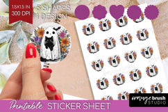 Cute Ghost Round Sticker - Spooky Halloween Printable Sheet Product Image 1