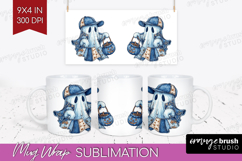 Cute Ghost Mug Wrap - Spooky Halloween Mug PNG Sublimation Product Image 1