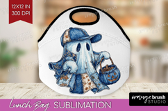 Cute Ghost Lunch Bag - Spooky Halloween Lunch Bug PNG Product Image 1