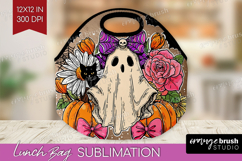 Cute Ghost Lunch Bag - Spooky Halloween Lunch Bug PNG Product Image 1