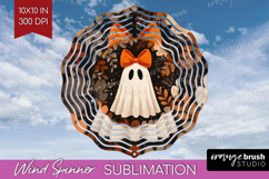 Cute Ghost Wind Spinner Sublimation PNG - Spooky Halloween Product Image 1