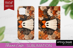 Cute Ghost Phone Case PNG - Spooky Halloween Case PNG Product Image 1