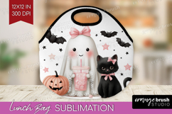 Cute Ghost Lunch Bag - Spooky Halloween Lunch Bug PNG Product Image 1