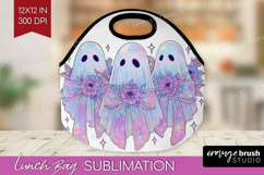 Cute Ghost Lunch Bag - Spooky Halloween Lunch Bug PNG Product Image 1