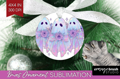 Cute Ghost Ornament PNG - Spooky Halloween PNG Sublimation Product Image 1