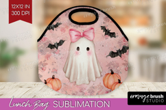 Cute Ghost Lunch Bag - Spooky Halloween Lunch Bug PNG Product Image 1