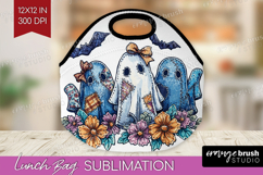 Cute Ghost Lunch Bag - Spooky Halloween Lunch Bug PNG Product Image 1