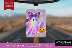 Cute Ghost Air Freshener PNG - Spooky Halloween PNG Product Image 1