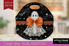 Cute Ghost Lunch Bag - Spooky Halloween Lunch Bug PNG Product Image 1