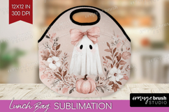 Cute Ghost Lunch Bag - Spooky Halloween Lunch Bug PNG Product Image 1