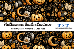Halloween Jack O'Lantern Patterns JPG Product Image 1