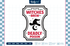 Halloween Poison Label SVG Vintage Apothecary Cut File Product Image 3