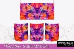 Halloween Tie Dye Coffee Mug Sublimation - Spooky Mug Wrap Product Image 1