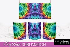 Halloween Tie Dye Coffee Mug Sublimation - Spooky Mug Wrap Product Image 1