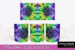 Halloween Tie Dye Coffee Mug Sublimation - Spooky Mug Wrap Product Image 1