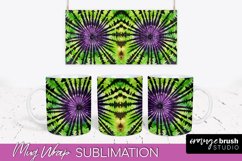 Halloween Tie Dye Coffee Mug Sublimation - Spooky Mug Wrap Product Image 1
