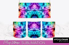 Halloween Tie Dye Coffee Mug Sublimation - Spooky Mug Wrap Product Image 1