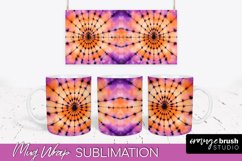 Halloween Tie Dye Coffee Mug Sublimation - Spooky Mug Wrap Product Image 1