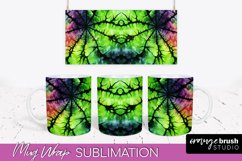 Halloween Tie Dye Coffee Mug Sublimation - Spooky Mug Wrap Product Image 1