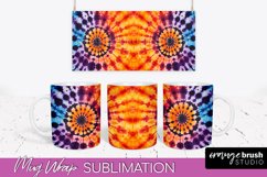 Halloween Tie Dye Coffee Mug Sublimation - Spooky Mug Wrap Product Image 1