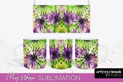 Halloween Tie Dye Coffee Mug Sublimation - Spooky Mug Wrap Product Image 1