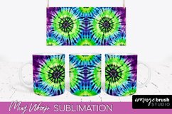 Halloween Tie Dye Coffee Mug Sublimation - Spooky Mug Wrap Product Image 1
