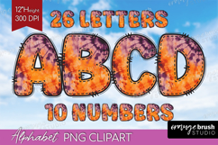 Halloween Doodle Aphabet Clipart - Tie Dye Letters PNG Product Image 1