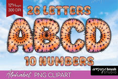 Halloween Doodle Aphabet Clipart - Tie Dye Letters PNG Product Image 1