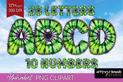 Halloween Doodle Aphabet Clipart - Tie Dye Letters PNG Product Image 1