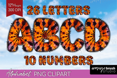 Halloween Doodle Aphabet Clipart - Tie Dye Letters PNG Product Image 1
