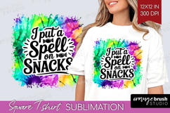 Sarcastic Halloween Quote Square Tshirt Background - Tie Dye Product Image 1