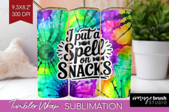 Sarcastic Halloween Quote Tumbler Wrap - Tie Dye Tumbler PNG Product Image 1
