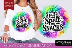 Sarcastic Halloween Quote Round Tshirt Background - Tie Dye Product Image 1
