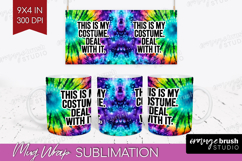 Sarcastic Halloween Quote Mug Wrap - Tie Dye Mug PNG Product Image 1