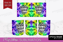 Sarcastic Halloween Quote Mug Wrap - Tie Dye Mug PNG Product Image 1