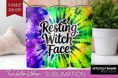 Sarcastic Halloween Quote Tumbler Wrap - Tie Dye Tumbler PNG Product Image 1