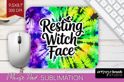 Sarcastic Halloween Quote Mouse Pad Sublimation - Tie Dye Product Image 1