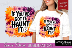 Sarcastic Halloween Quote Square Tshirt Background - Tie Dye Product Image 1