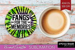 Sarcastic Halloween Quote Round Coaster - Tie Dye Coaster Product Image 1