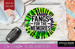 Sarcastic Halloween Quote Car Coaster - Tie Dye Coaster PNG Product Image 1